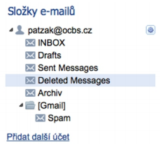 Složky e-mailu