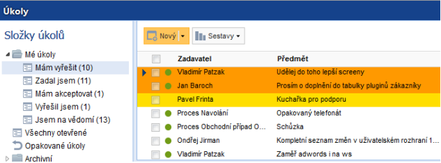 Založený úkol